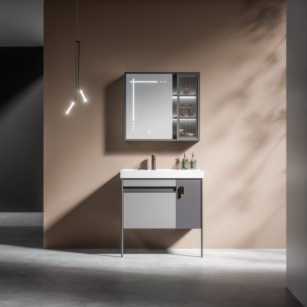 Bathroom Cabinet With Mirror K-9616- wall-mounted Vanity Unit for Modern Bathrooms