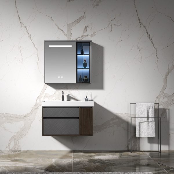 Bathroom Cabinet With Mirror K-9056- wall-mounted Vanity Unit for Modern Bathrooms