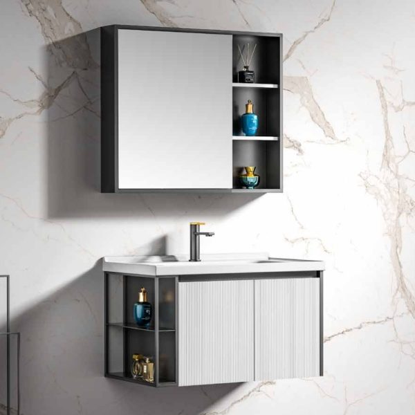 Bathroom Cabinet With Mirror K-9063- wall-mounted Vanity Unit for Modern Bathrooms