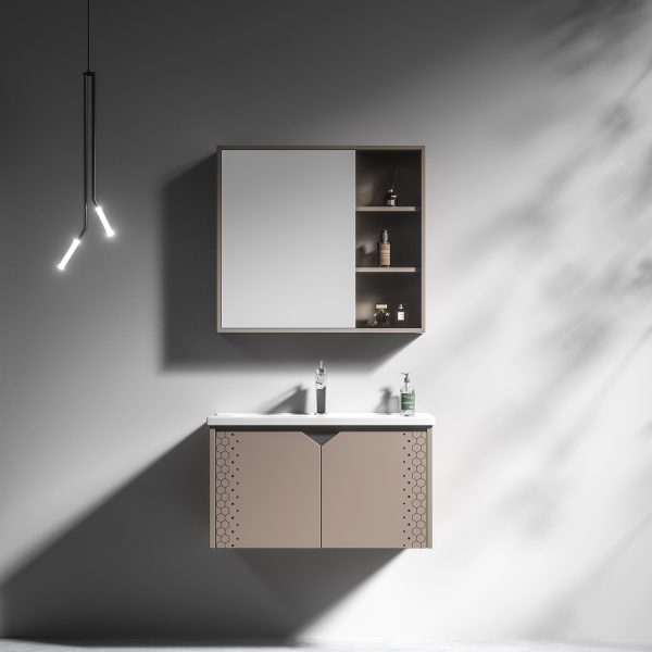 Bathroom Cabinet With Mirror K-9613- wall-mounted Vanity Unit for Modern Bathrooms