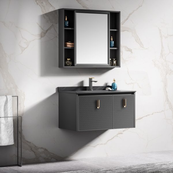 Bathroom Cabinet With Mirror K-9631- wall-mounted Vanity Unit for Modern Bathrooms