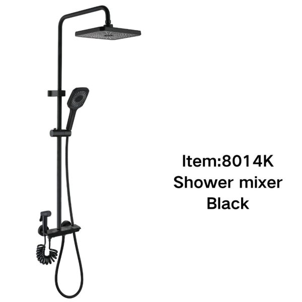 Shower Mixer Black 8014K