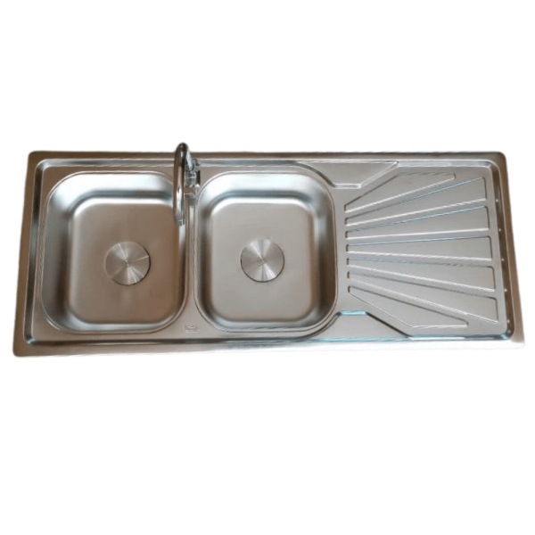 kitchen sink doublebowl single drain with pop up