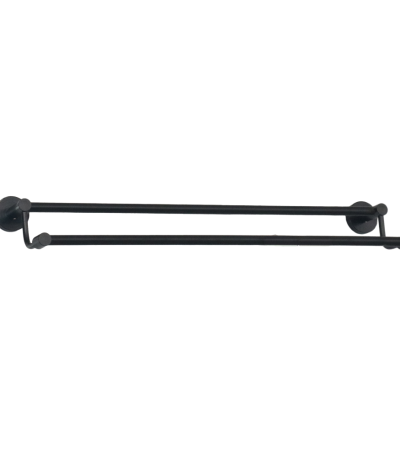 Matte Black Fienza Double Towel rail