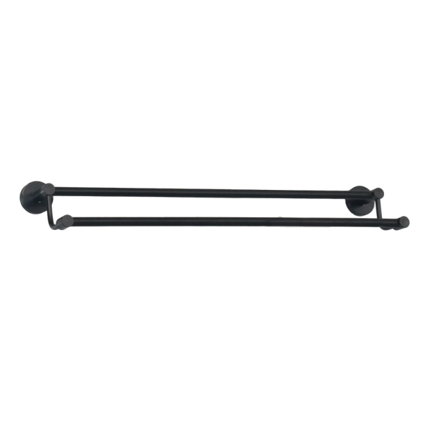Matte Black Fienza Double Towel rail